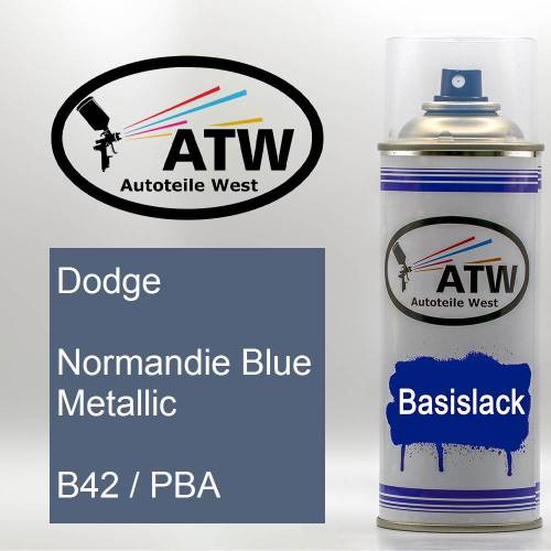 Dodge, Normandie Blue Metallic, B42 / PBA: 400ml Sprühdose, von ATW Autoteile West.